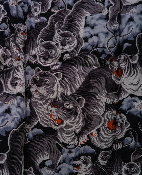 Black Sign L/S 1950s White Tiger Sports Shirt