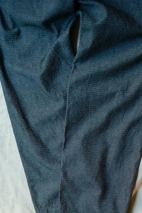 Black Sign Indigo Dobby Diamond Pattern Harbor Trousers