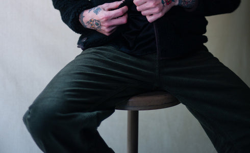 Black Sign Rasp Cord Miner Waist-Overall