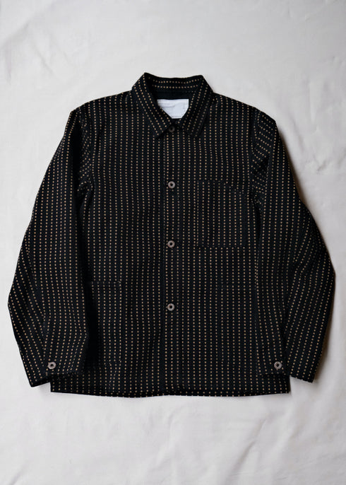 Black Sign Playing Card Pattern 1930s Worker’s Jacket